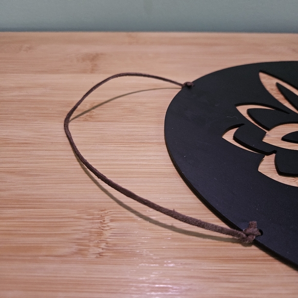 Black Lotus Wall Hanging Decor Metal - Picture 9 of 10